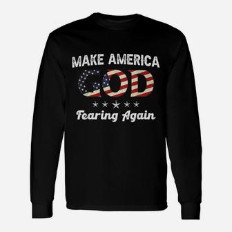 Make America Godly Again Vintage Long Sleeve T-Shirt - Seseable
