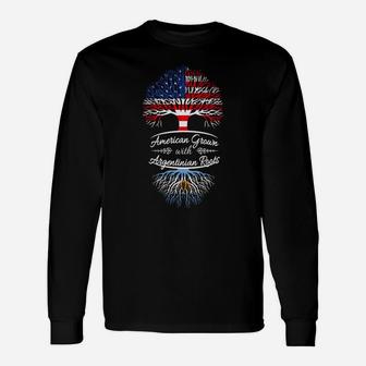 American Grown With Argentinian Roots T-shirts Long Sleeve T-Shirt - Seseable