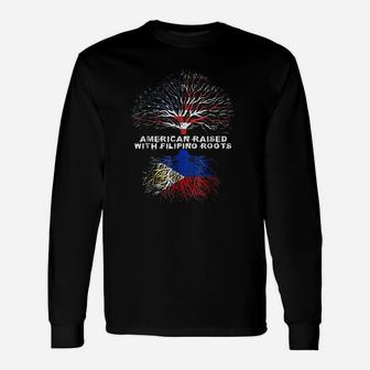 American Raised With Filipino Roots Philippines Long Sleeve T-Shirt - Seseable
