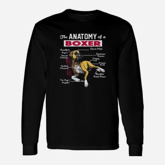 Anatomy Of A Boxer Dog For Boxer Lover Long Sleeve T-Shirt - Seseable