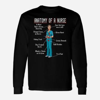 Anatomy Of A Nurse Best For National Nurses Week 2020 Long Sleeve T-Shirt - Seseable