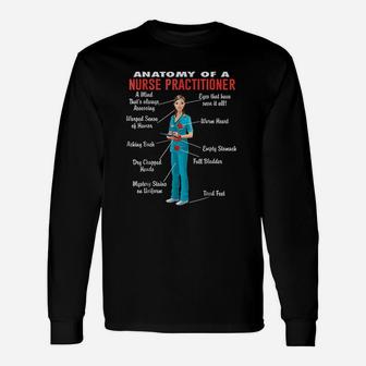 Anatomy Of A Nurse Practitioner Nurse Practitioner Long Sleeve T-Shirt - Seseable