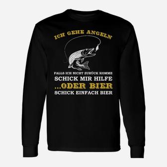 Angeln Bier Oder Hilfe Hier Bestellen Langarmshirts - Seseable