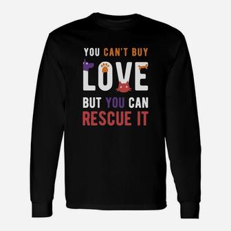 Animal Lover Rescue Love Animal Rescue Shirt T-shirts Long Sleeve T-Shirt - Seseable