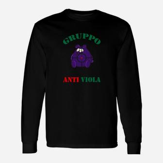 Anti-Viola-Gruppe Grafik Langarmshirts, Lustiges Design für Musikfans - Seseable