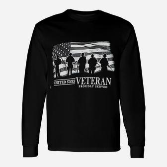Armed Forces Gear United States Veteran Long Sleeve T-Shirt - Seseable