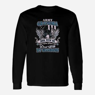 Army Grandma Army Nana Long Sleeve T-Shirt - Seseable