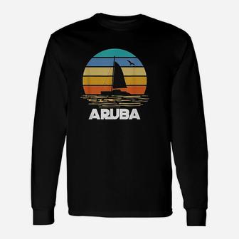 Aruban Tropical Island Aruba Beach Summer Vacation Travel Long Sleeve T-Shirt - Seseable