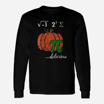I Ate Some Pumpkin Pi Pie Math Teacher Halloween Long Sleeve T-Shirt - Seseable