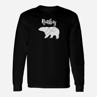 Baby Bear Christmas Pajama Polar Bear String Of Lights Long Sleeve T-Shirt - Seseable