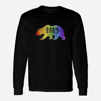 Baby Bear Rainbow Lgbt T-shirt Lesbian Gay Pride Long Sleeve T-Shirt - Seseable