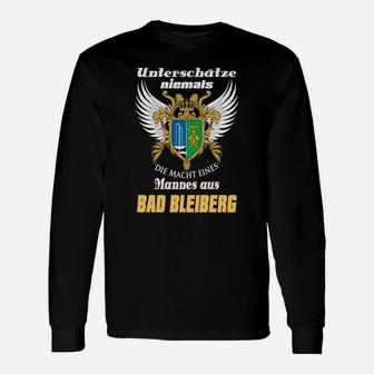 Bad Bleiberg Stolz Langarmshirts, Herren Adler Wappen mit Mächtigem Spruch - Seseable