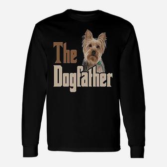 Bageyou The Dogfather Yorkie Apron Dog Dad Kitchen Baking Chef Apron Long Sleeve T-Shirt - Seseable