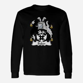 Baker Crest / Coat Of Arms British Crests Long Sleeve T-Shirt - Seseable