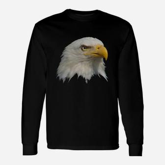 Bald Eagle Shirt American Bald Eagle Face T-shirt Long Sleeve T-Shirt - Seseable