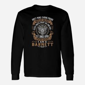Barnett Last Name, Surname Tshirt Long Sleeve T-Shirt - Seseable