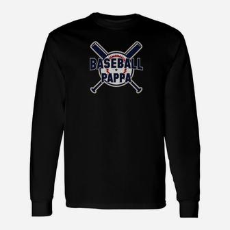 Baseball Pappa Fathers Day For Softball Grandpa Men Premium Long Sleeve T-Shirt - Seseable