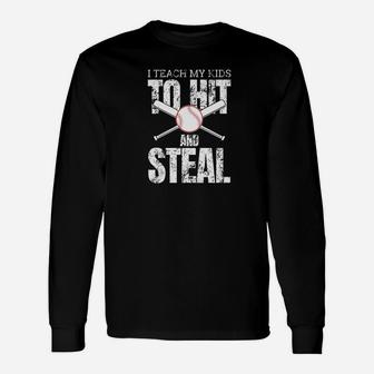 Baseball Teach My Fathers Day Premium Long Sleeve T-Shirt - Seseable