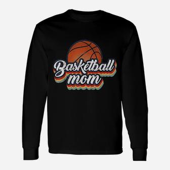 Basketball Mom Vintage 90s Style Basketball Mother Long Sleeve T-Shirt - Seseable