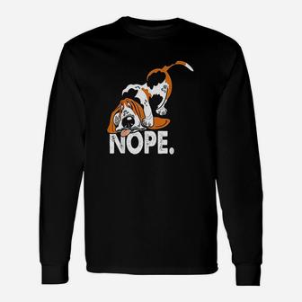 Basset Hound Dog Lovers Lazy Basset Hound Long Sleeve T-Shirt - Seseable