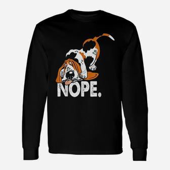 Basset Hound For Dog Lovers Lazy Basset Hound Long Sleeve T-Shirt - Seseable