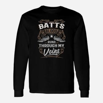 Batts Blood Runs Through My Veins Legend Name Shirt Long Sleeve T-Shirt - Seseable