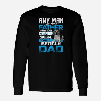 Beagle Dad Dog Lovers Fathers Day Gif Long Sleeve T-Shirt - Seseable