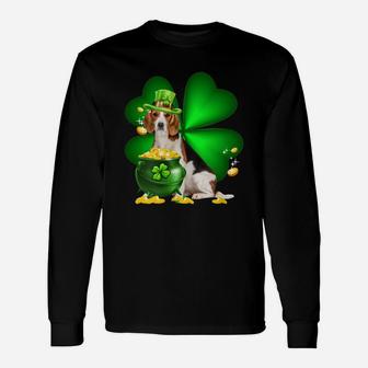 Beagle Shamrock St Patricks Day Irish Great Dog Lovers Long Sleeve T-Shirt - Seseable