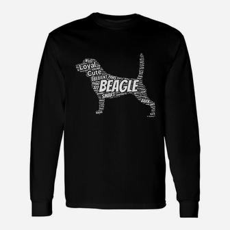 Beagle Word Art Dog Puppy Owner Long Sleeve T-Shirt - Seseable