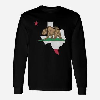Bear California Pride Flag Long Sleeve T-Shirt - Seseable