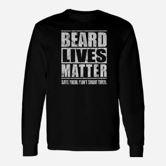 Beard Lives Matter Vintage Bearded Men Long Sleeve T-Shirt - Seseable