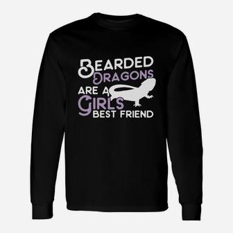 Bearded Dragon Shirt For Girls Bearded Dragons Best Friend Long Sleeve T-Shirt - Seseable