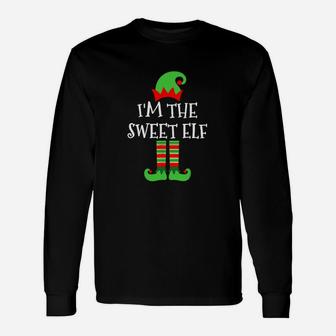 Beautiful I’m The Sweet Elf Matching Group Christmas Sweater Long Sleeve T-Shirt - Seseable