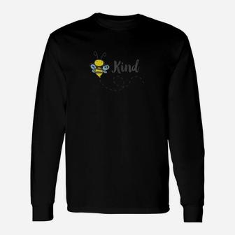 Bee Kind Vintage Style Art Graphic Kindess Long Sleeve T-Shirt - Seseable