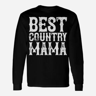 Best Country Mama Vintage Mom Grandma Christmas Long Sleeve T-Shirt - Seseable