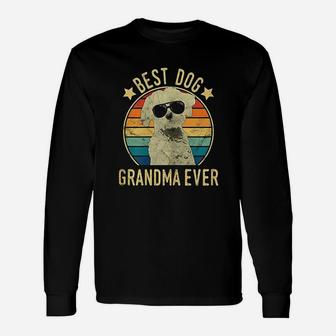 Best Dog Grandma Ever Maltese Vintage Long Sleeve T-Shirt - Seseable