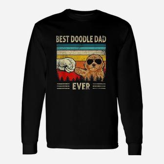 Best Doodle Dad Ever Goldendoodle Dog Dad Fathers Day Long Sleeve T-Shirt - Seseable