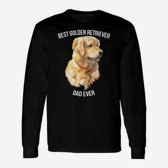 Best Golden Retriever Dad Ever Retriever Dog Long Sleeve T-Shirt - Seseable