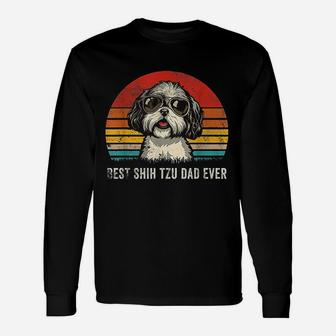 Best Shih Tzu Dad Ever Shih Tzu Dad Dog Lover Long Sleeve T-Shirt - Seseable