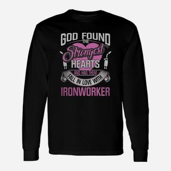 Best T-shirt For Wife From Ironworker Husband Cool Idea Long Sleeve T-Shirt - Seseable