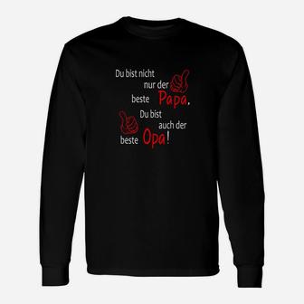 Beste Papa & Opa Doppeltes Ehren Langarmshirts, Lustiges Familienmotiv - Seseable