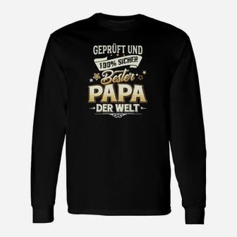 Bester Papa der Welt Schwarzes Langarmshirts, Ideal zum Vatertag - Seseable