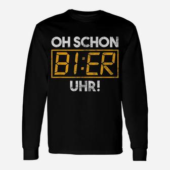 Bier Uhr Brauerei Brauen Biergarten Brau Langarmshirts - Seseable