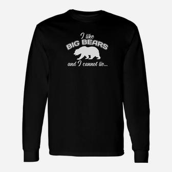I Like Big Bears Gay Pride Hairy Daddy Chub Chaser Long Sleeve T-Shirt - Seseable