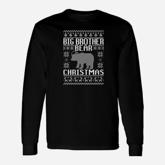 Big Brother Bear Matching Ugly Christmas Sweater Long Sleeve T-Shirt - Seseable