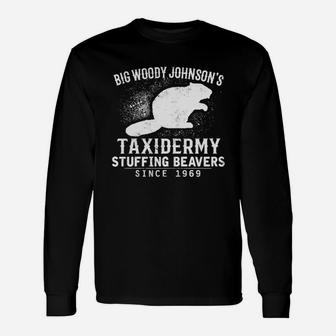 Big Woody Johnson's Stuffing Beavers Long Sleeve T-Shirt - Seseable