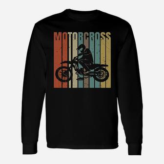Bike Love Motocross Vintage Dirt Bike Retro Long Sleeve T-Shirt - Seseable