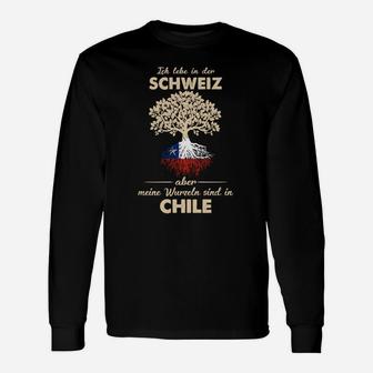 Bikulturelles Erbe Langarmshirts, Schweiz und Chile Wurzeln Design - Seseable