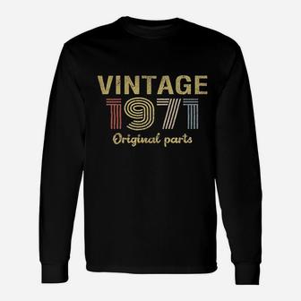 Birthday Retro Birthday Vintage 1971 Original Parts Long Sleeve T-Shirt - Seseable