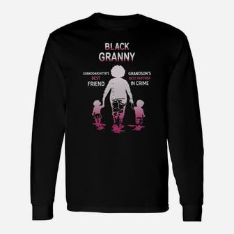 Black Month History Black Granny Grandchildren Best Friend Love Long Sleeve T-Shirt - Seseable